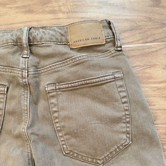 American Eagle Jeans Men's Size 26 X 28 Caramel Brown Airflex+ Athletic Fit Slim - Picture 3 of 12